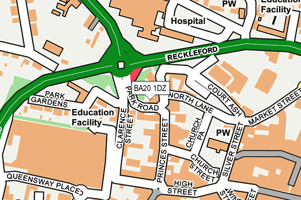 BA20 1DZ map - OS OpenMap – Local (Ordnance Survey)