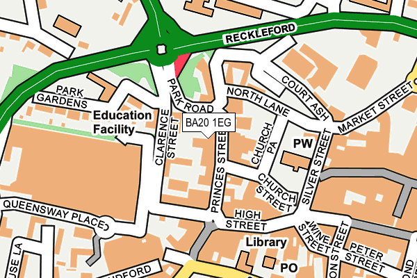 BA20 1EG map - OS OpenMap – Local (Ordnance Survey)