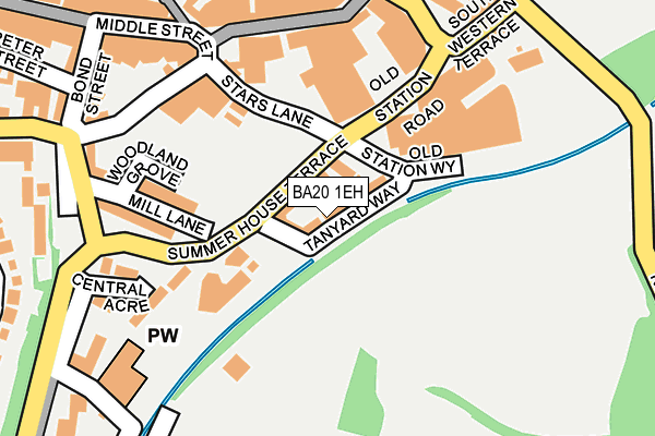 BA20 1EH map - OS OpenMap – Local (Ordnance Survey)