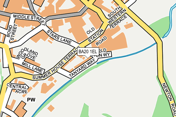 BA20 1EL map - OS OpenMap – Local (Ordnance Survey)