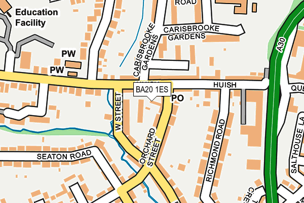 BA20 1ES map - OS OpenMap – Local (Ordnance Survey)