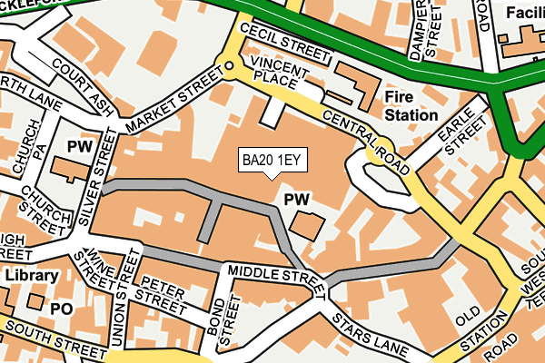 BA20 1EY map - OS OpenMap – Local (Ordnance Survey)