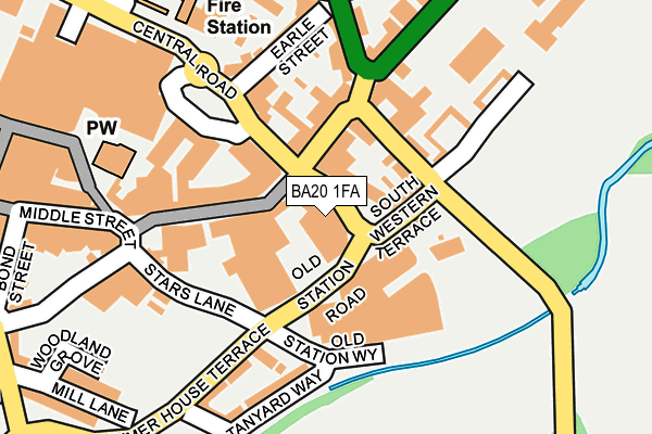 BA20 1FA map - OS OpenMap – Local (Ordnance Survey)