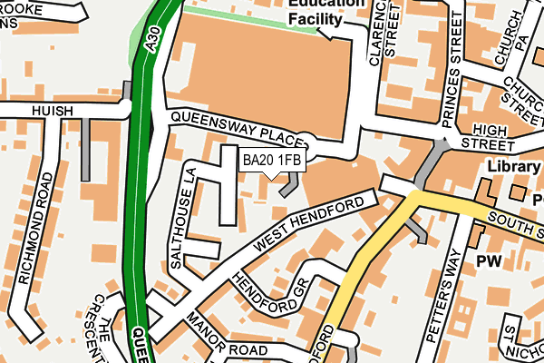 BA20 1FB map - OS OpenMap – Local (Ordnance Survey)