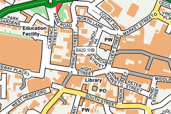 BA20 1HB map - OS OpenMap – Local (Ordnance Survey)