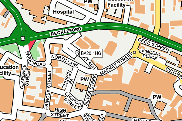 BA20 1HG map - OS OpenMap – Local (Ordnance Survey)