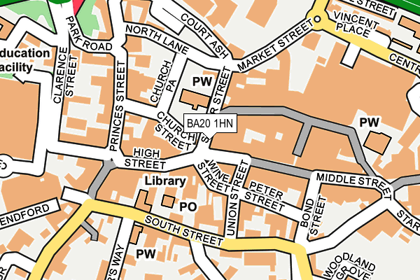 BA20 1HN map - OS OpenMap – Local (Ordnance Survey)