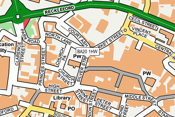 BA20 1HW map - OS OpenMap – Local (Ordnance Survey)