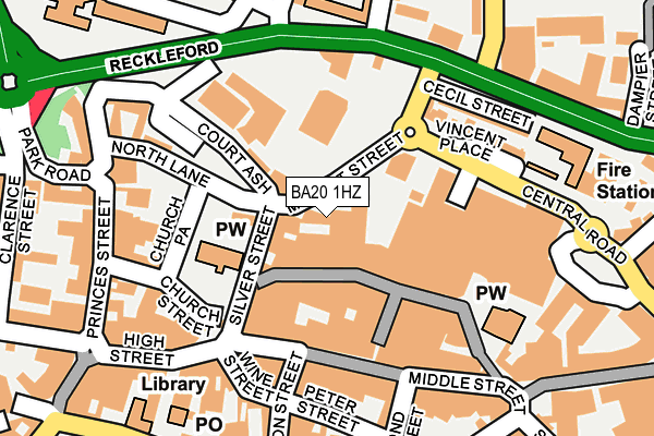BA20 1HZ map - OS OpenMap – Local (Ordnance Survey)