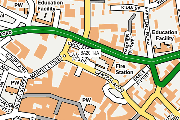 BA20 1JA map - OS OpenMap – Local (Ordnance Survey)