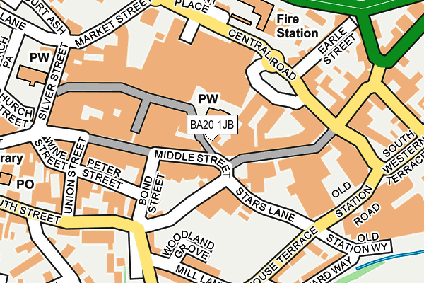 BA20 1JB map - OS OpenMap – Local (Ordnance Survey)