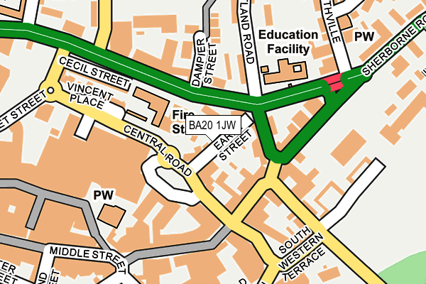 BA20 1JW map - OS OpenMap – Local (Ordnance Survey)