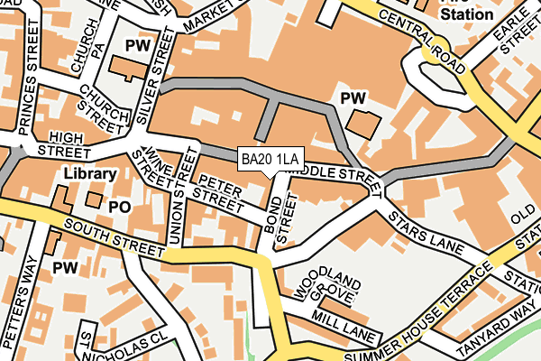 BA20 1LA map - OS OpenMap – Local (Ordnance Survey)