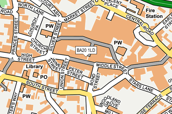 BA20 1LD map - OS OpenMap – Local (Ordnance Survey)