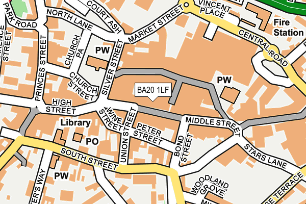 BA20 1LF map - OS OpenMap – Local (Ordnance Survey)