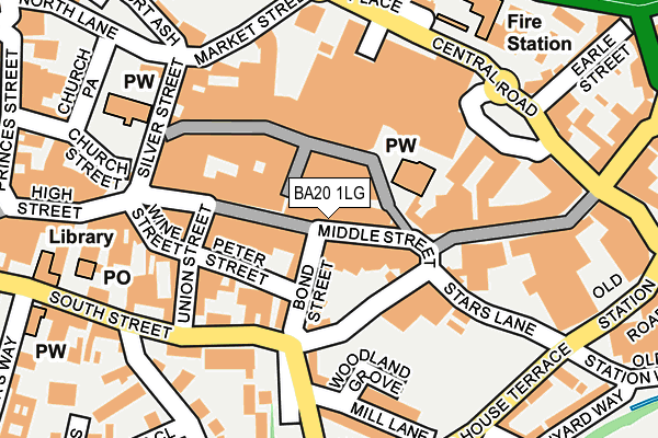 BA20 1LG map - OS OpenMap – Local (Ordnance Survey)