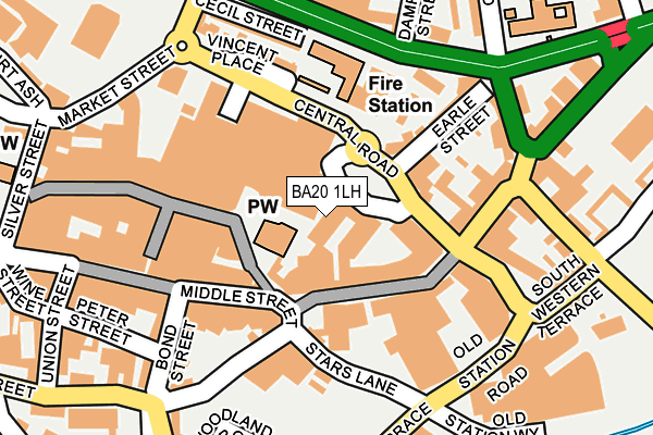 BA20 1LH map - OS OpenMap – Local (Ordnance Survey)