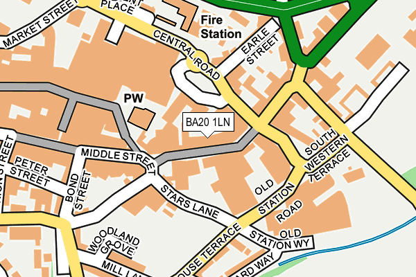 BA20 1LN map - OS OpenMap – Local (Ordnance Survey)