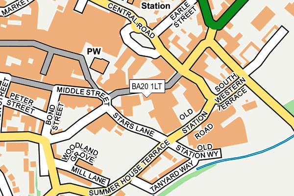 BA20 1LT map - OS OpenMap – Local (Ordnance Survey)