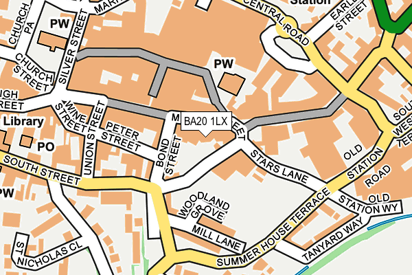 BA20 1LX map - OS OpenMap – Local (Ordnance Survey)