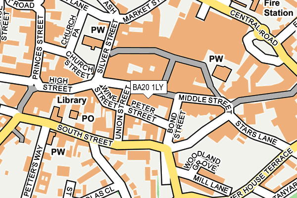 BA20 1LY map - OS OpenMap – Local (Ordnance Survey)