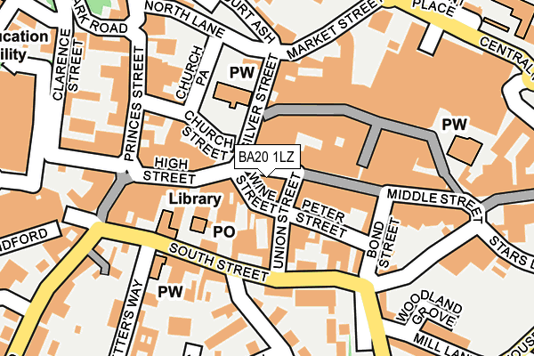 BA20 1LZ map - OS OpenMap – Local (Ordnance Survey)