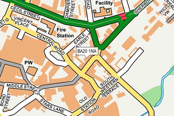 BA20 1NA map - OS OpenMap – Local (Ordnance Survey)