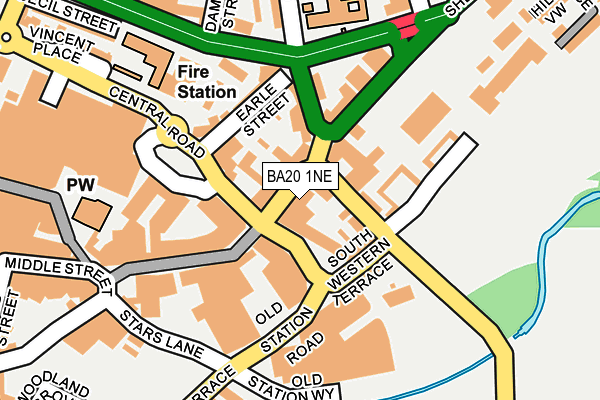 BA20 1NE map - OS OpenMap – Local (Ordnance Survey)