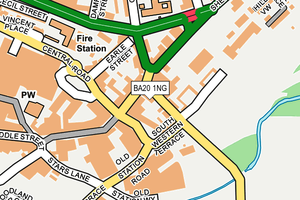 BA20 1NG map - OS OpenMap – Local (Ordnance Survey)