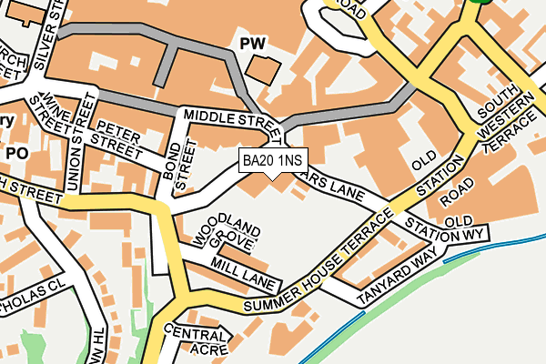 BA20 1NS map - OS OpenMap – Local (Ordnance Survey)