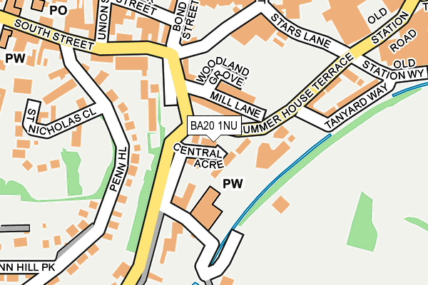 BA20 1NU map - OS OpenMap – Local (Ordnance Survey)