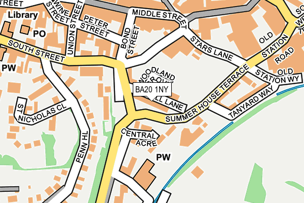 BA20 1NY map - OS OpenMap – Local (Ordnance Survey)