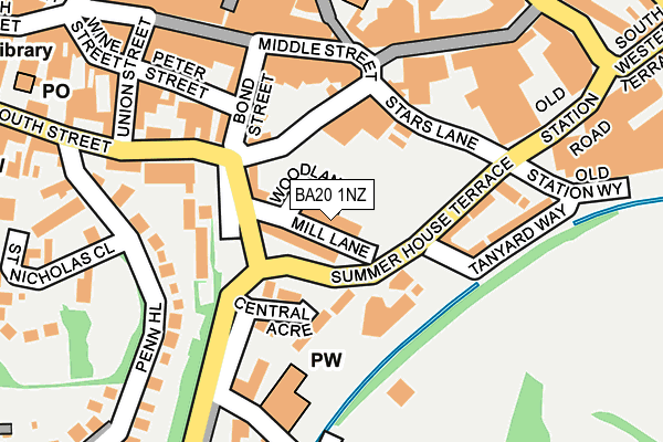 BA20 1NZ map - OS OpenMap – Local (Ordnance Survey)