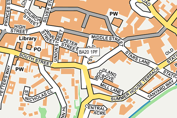 BA20 1PF map - OS OpenMap – Local (Ordnance Survey)