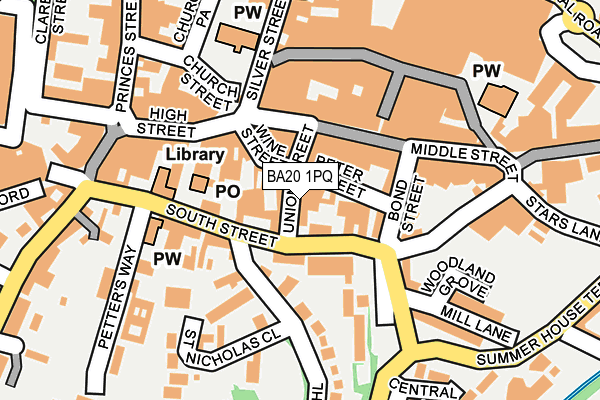 BA20 1PQ map - OS OpenMap – Local (Ordnance Survey)