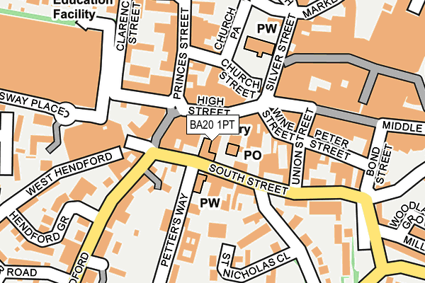 BA20 1PT map - OS OpenMap – Local (Ordnance Survey)