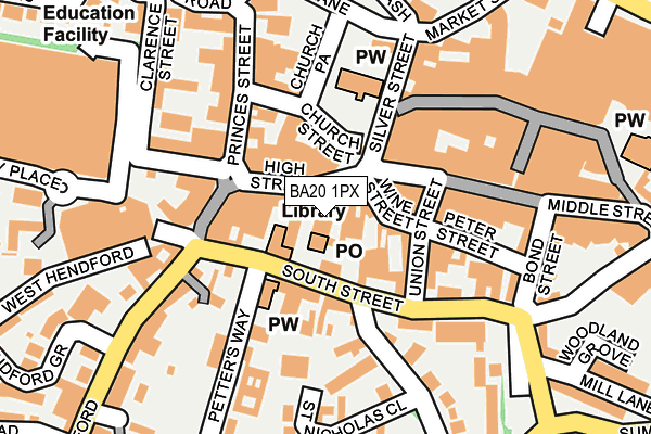 BA20 1PX map - OS OpenMap – Local (Ordnance Survey)