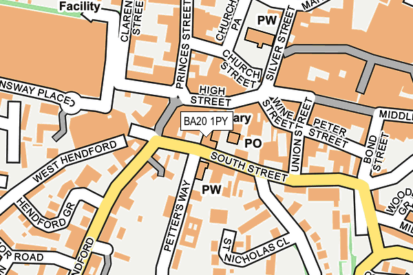 BA20 1PY map - OS OpenMap – Local (Ordnance Survey)