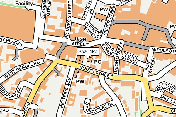 BA20 1PZ map - OS OpenMap – Local (Ordnance Survey)