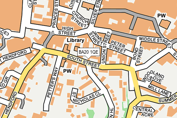 BA20 1QE map - OS OpenMap – Local (Ordnance Survey)