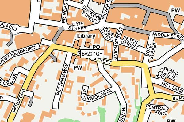 BA20 1QF map - OS OpenMap – Local (Ordnance Survey)