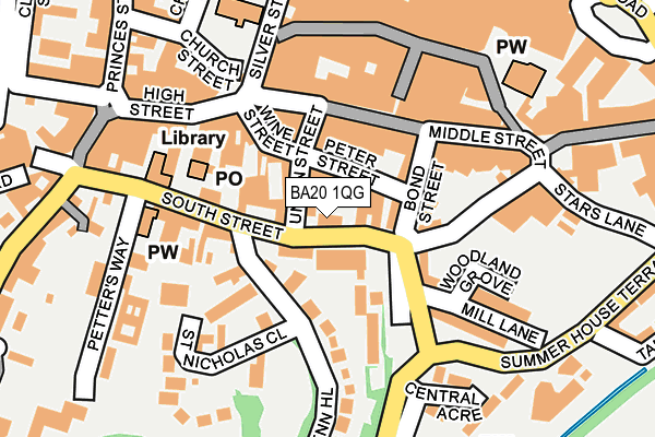 BA20 1QG map - OS OpenMap – Local (Ordnance Survey)