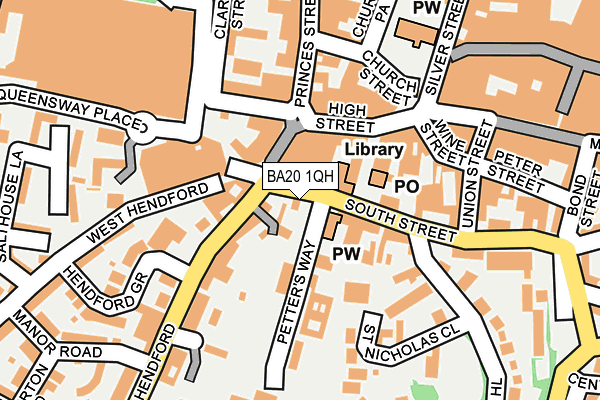 BA20 1QH map - OS OpenMap – Local (Ordnance Survey)