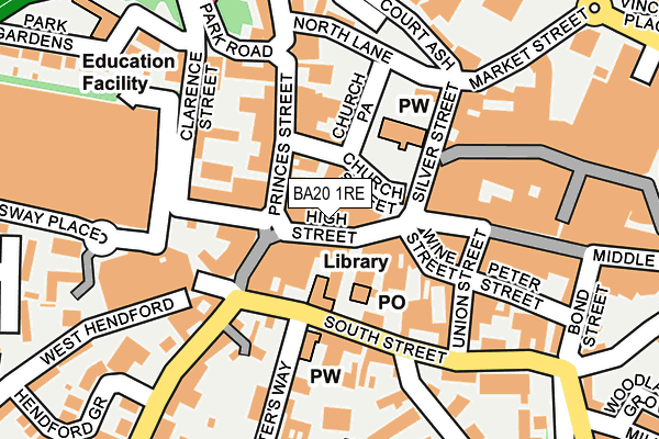 BA20 1RE map - OS OpenMap – Local (Ordnance Survey)