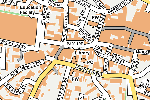 BA20 1RF map - OS OpenMap – Local (Ordnance Survey)