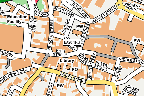 BA20 1RG map - OS OpenMap – Local (Ordnance Survey)