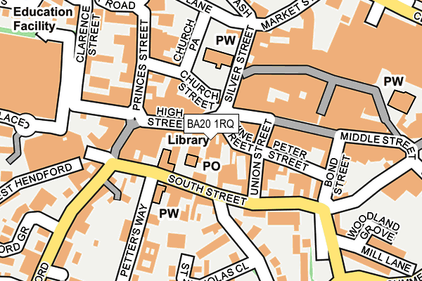 BA20 1RQ map - OS OpenMap – Local (Ordnance Survey)