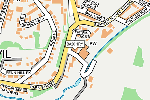 BA20 1RY map - OS OpenMap – Local (Ordnance Survey)