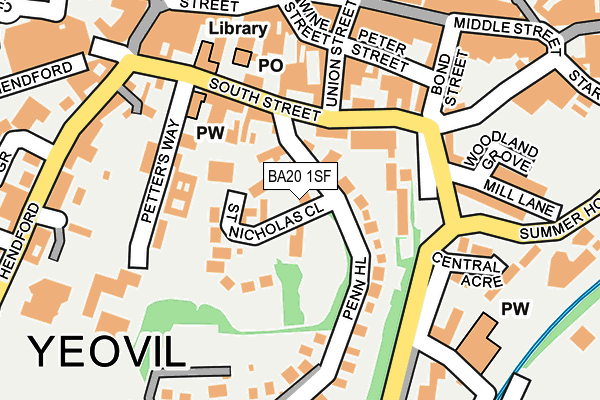 BA20 1SF map - OS OpenMap – Local (Ordnance Survey)