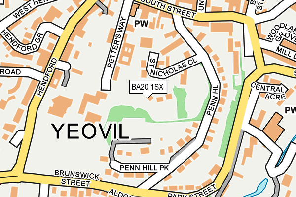 BA20 1SX map - OS OpenMap – Local (Ordnance Survey)